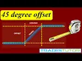 Calculating a 45 degree offset piping system Tradestutor