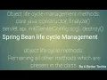 Java object Life cycle management methods and Life cycle methods