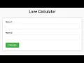 how to create your own love calculator with HTML CSS and JavaScript