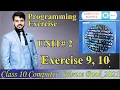 Class 10 computer 2021 Programming Exercise 9 10 Solution chapter 2 User Interaction