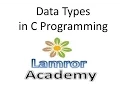 C Tutorial 6 Data Type in C Programming