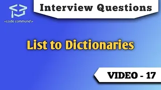 Interview Questions Joining two Lists into a Dictionary PROGRAM