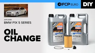 BMW 5-Series Engine Oil & Filter Replacement DIY (2011-2018 BMW F10 550i, F06, F12, F13 650i, N63TU)