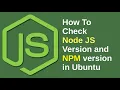 How To Check Node JS Version and NPM version in Ubuntu Java Inspires