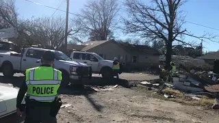 Tornado damage cleanup in Trumann Arkansas