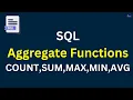 SQL Aggregate Functions - COUNT SUM AVG MAX MIN SQL Tutorial for Beginners in Hindi