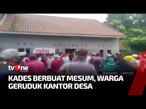 Ratusan Warga Geruduk Kantor Pekon Karangsari, Tuntut Kepala Desa Mundur Dari Jabatannya