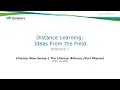 Distance Learning - Ideas From the Field Session 1