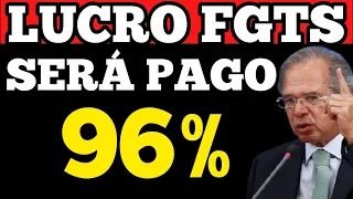 URGENTE! SAIU O VALOR DE 96% QUE SERÁ PAGO SOBRE OS LUCROS DO FGTS 2021.