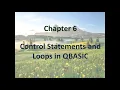 Control Statements and Loops in QBASIC Chapter 6