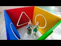 Download Lagu Oliver and Roma GIANT Sorter Cube Challenge - Shapes and Colors for Kids