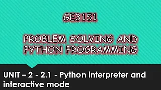 Python interpreter - interactive mode