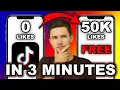 HOW TO GET 50K FREE LIKES ON TIKTOK S IN 3 MINUTES FAST WAY TO GROW TIKTOK IN 2025