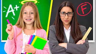 Nastya and Evelyn - school competition