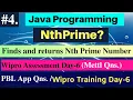 nthPrime nth prime number in java Java Programming PBL App Qns Wipro Talent Next Program