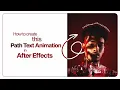 Text Along Path Tutorial in After Effects Text On Path