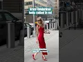 Exclusive Grace VanderWaal seen wearing a red dress while in NYC