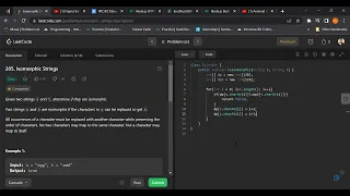 Isomorphic Strings Leetcode problem 205