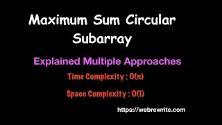 Maximum Sum Circular Subarray LeetCode Maximum Sum Circular Subarray LeetCode Java LeetCode 918