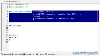 C Programming Language Tutorials for Beginners 34 Function like Macros with Example