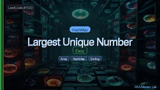 LeetCode 1133 Largest Unique Number The HashMap Trick C