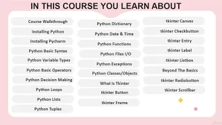 Learn Ultimate Python-3 GUI Course With Tkinter Qt and PyGTK - learn Python