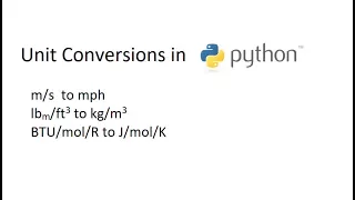 Python Unit Conversions with pint