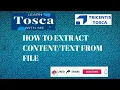 Tosca Real Time Scenario Extracting Text from File in Tosca