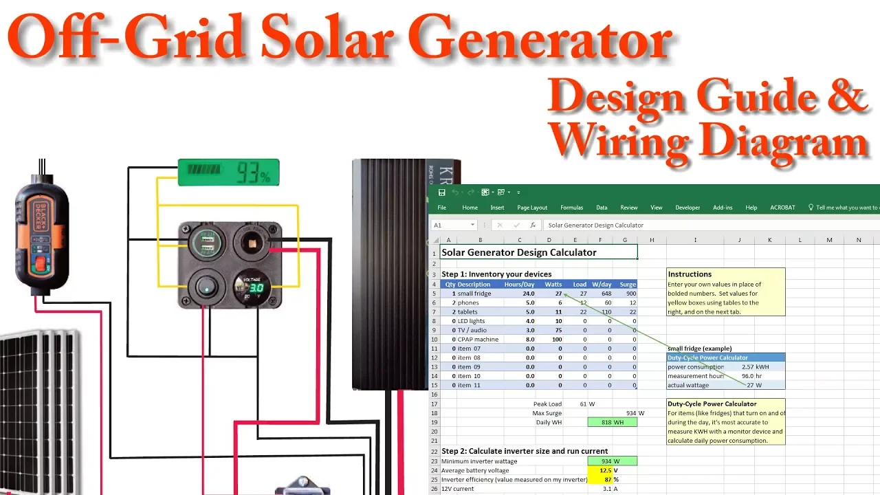 DIY Solar Generator - Builders Guide - Engineer Your Own in 13 Minutes