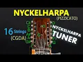 Nyckelharpa Tuner - 16 String CGDA Nyckelharpa Tuning Pizzicato A 440