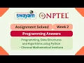 Programming Data Structures And Algorithms Using Python Week 2 NPTEL 2026