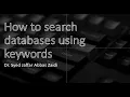 How to search databases using keywords