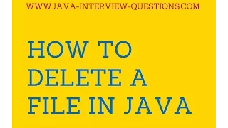 How to delete a file in java with help of an example