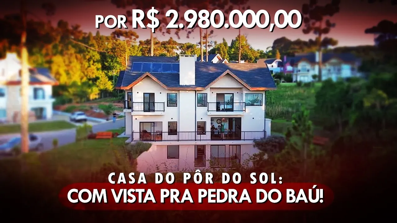 Video do Imóvel: Casa magnífica, com vista para as montanhas vestidas de verde e a Pedra do Baú