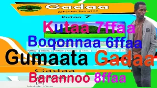 B S Gadaa Boqonnaa 6ffaa Barannoo 8ffaa Gumaata Gadaa 