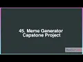 Meme Generator Capstone Project React JS Course for Beginners React JS Tutorial