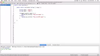 92 Comparing Strings equals method - Learn Java