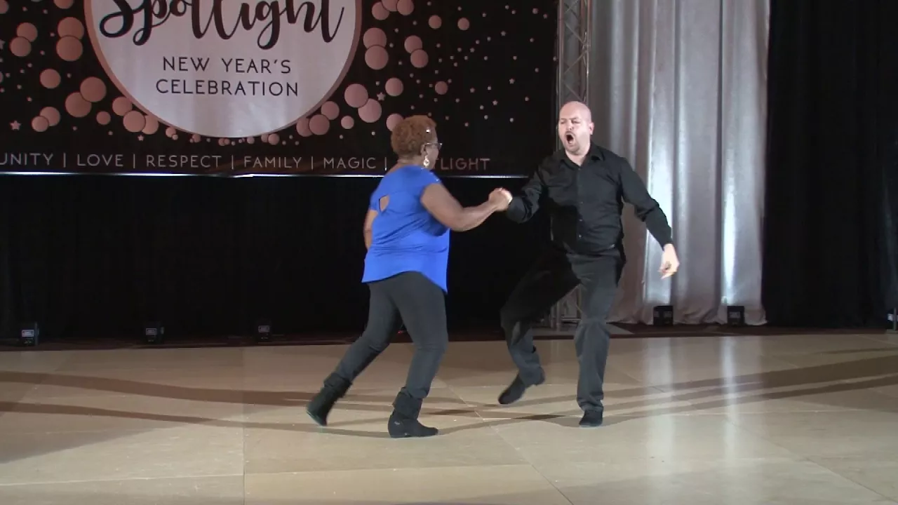Spotlight New Years 2017 2018 Pro Am Novice Routine Joyce Fisher with Matt Auclair