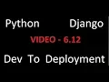Python Django Dev To Deployment Project Based Course - Working With JSON