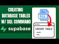 How to Create a Table in Supabase with SQL Commands