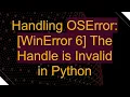 Handling OSError WinError 6 The Handle is Invalid in Python