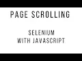 Page scroll selenium webdriver