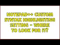 Notepad custom syntax highlighting setting - where to look for it