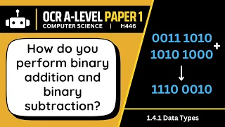 Binary Addition Subtraction 4 1d OCR A-Level Computer Science