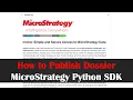 How to publish dossier with MicroStrategy Python SDK mstrio-py