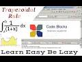 C code for integrating a function using trapezoidal rule