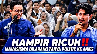 HAMPIR RICUH‼️ DISKUSI MEMANAS SAAT MAHASISWA DILARANG TANYA POLITIK KE ANIES BASWEDAN