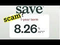 Save 8 26 high yield savings account CD review Is Save Market Savings account legit 1 year CD