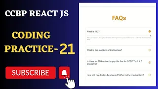 Faqs App Coding Practice 21 REACT JS NxtWave CCBP 4 0