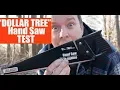 Trying a 1 Hand Saw from the DOLLAR TREE store Junk Tools
